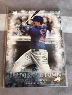 Anthony rizzo topps 2017 heroes of autumn baseball card #HA-3