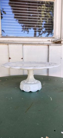 Vintage Westmoreland Milk Glass Pedestal Cake Plate