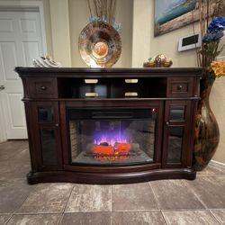 Beautiful Fireplace /tv Stand In Excellent Condition 5 Colors Of Flames 