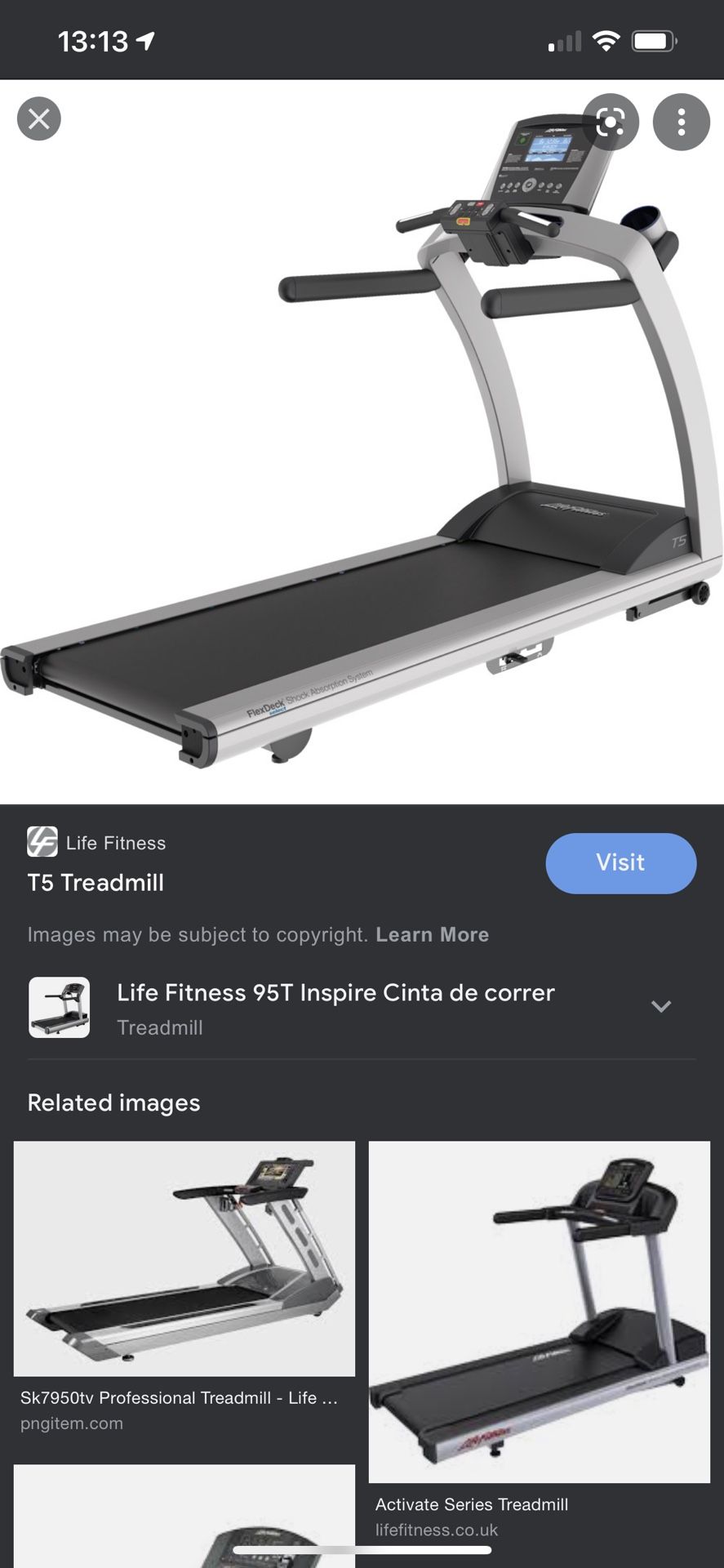 New Life Fitness T5 Track Connect Treadmill
