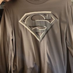 Superman Long Sleeve Quick Drying Workout Shirt