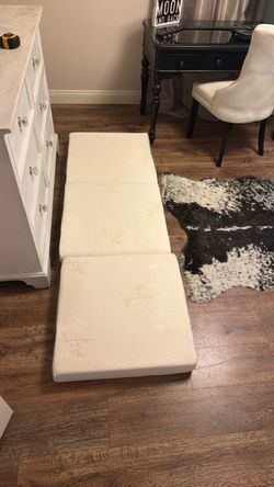 Tri fold memory foam single bed