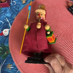 Wooden Smoking Man. Christmas Decor