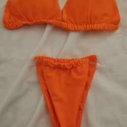 Orange Bikini Invisible Straps