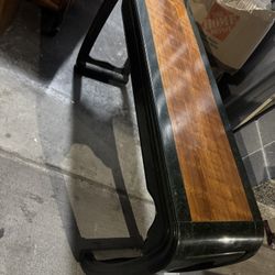 Mid Century Modern Chinoiserie Ming style Mahogany Console Table By Henredon 