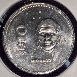 1989 Mexico 10 Peso Coin