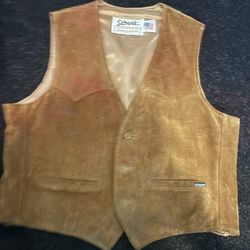 Very Nice Schott Leather Vest. Size XL.