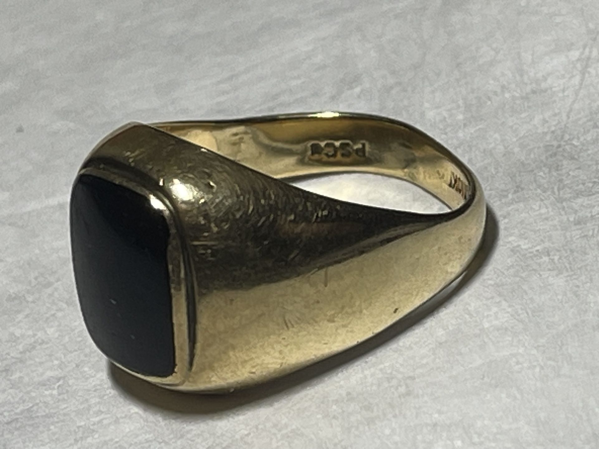 Gold Onyx Ring Size 10 