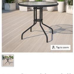 New Beautiful Glass Black Table.