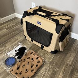 Petprsco Small Portable Collapsible Dog crate