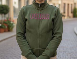 Y2k Puma Green & Pink Track Jacket/ Sweatshirt. Women Small. $30