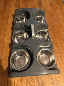 6 Puppy Dog / Cat Bowl Tray / Dog Bowl