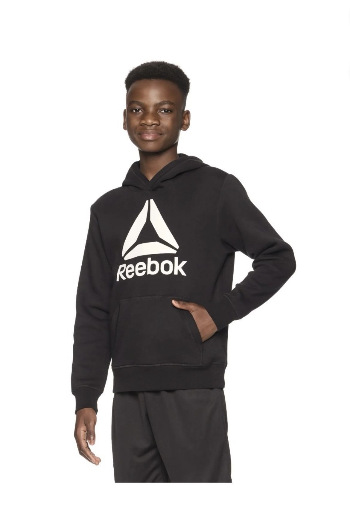 Reebok Kid's Unisex Delta Fleece Hoodie Size M (8). (AI)
