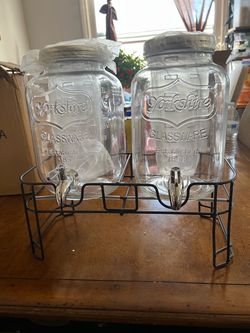 Yorkshire Glassware Dual Beverage Dispenser Set