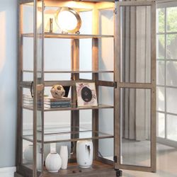Two glass door curio cabinet
