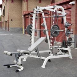 Bench Press Squat Rack With Smith Machine And Pulley System