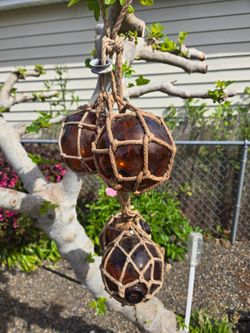 Amber Glass Fishing Floats
