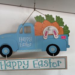 Happy Easter Wooden Sign
