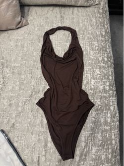 Brown Halter Neck Large Body Suite NEW