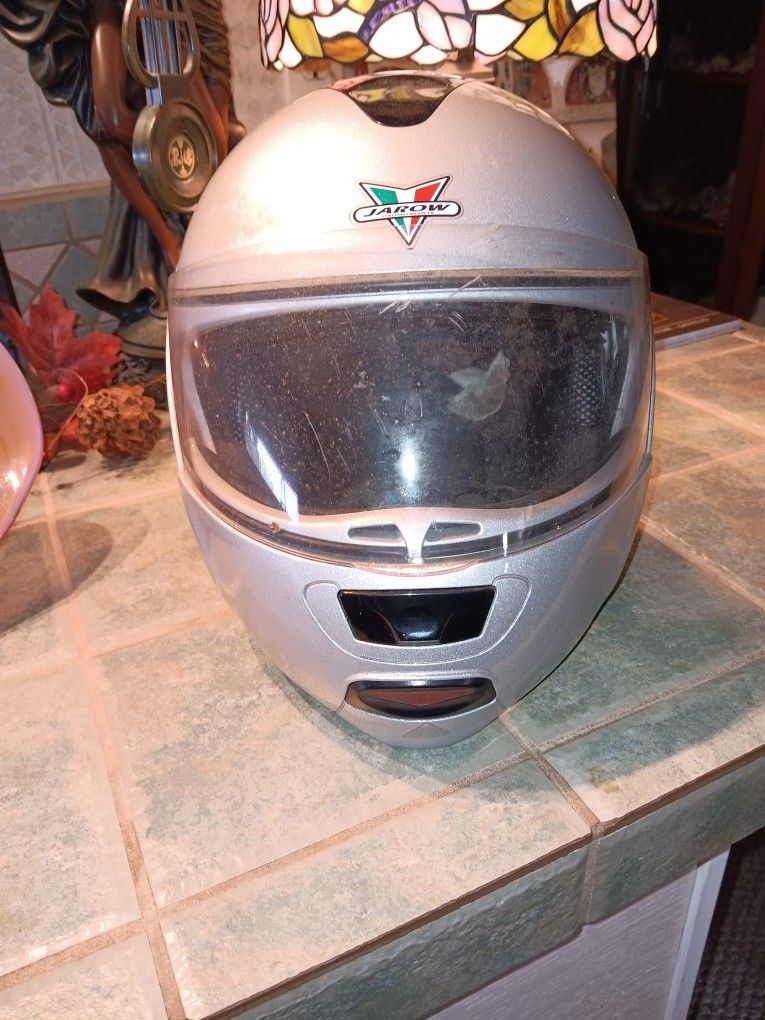 In Very Good Shape Large Size BMW Helmet With Built In Sun Glasses/Visor. Good Shape, A Lot Of Life Left