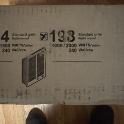 Brand New Broan Wall Heater with Built-In Thermostat, 4000W Model: 198 