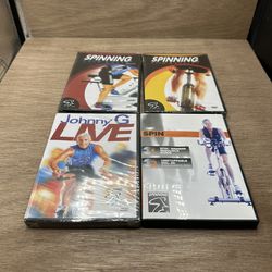 Lot Of 4 Spinning Dvd Bike Exercise DVDS