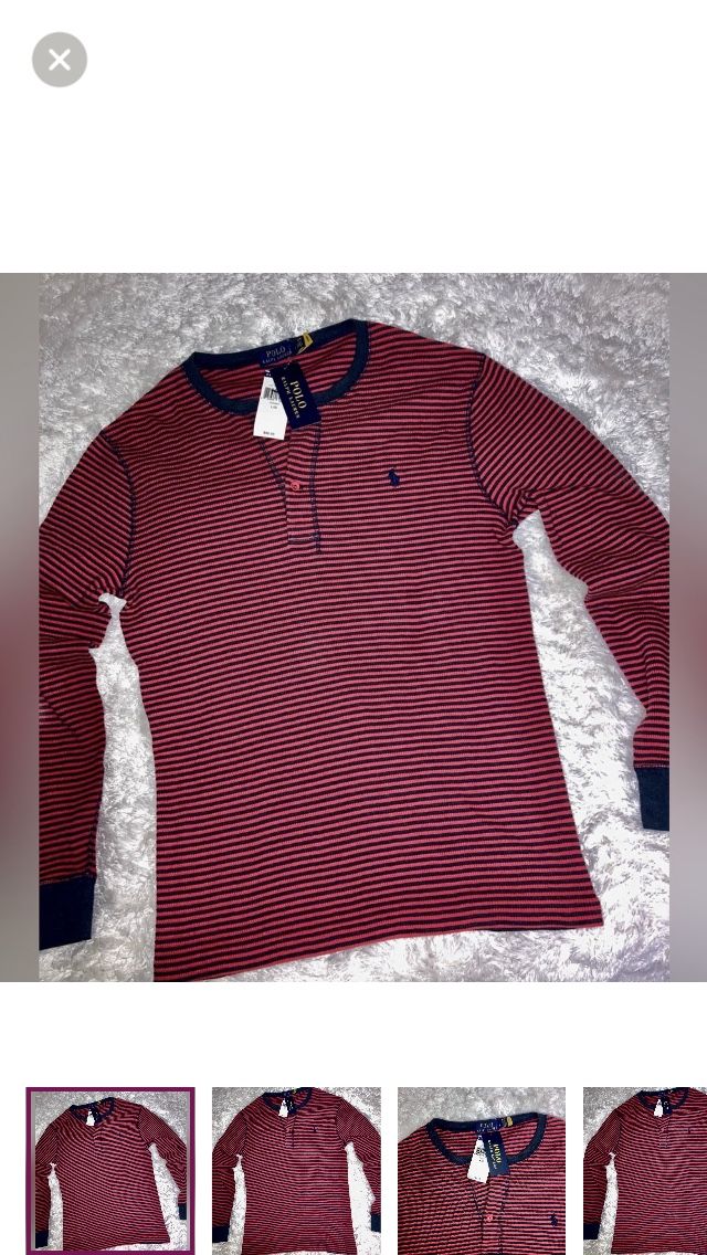 Ralph Lauren Polo Performance Waffle Long Sleeve Shirt Sz Large