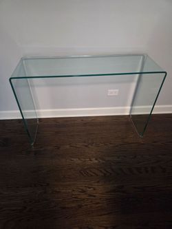 Lucent Waterfall Glass Console Table