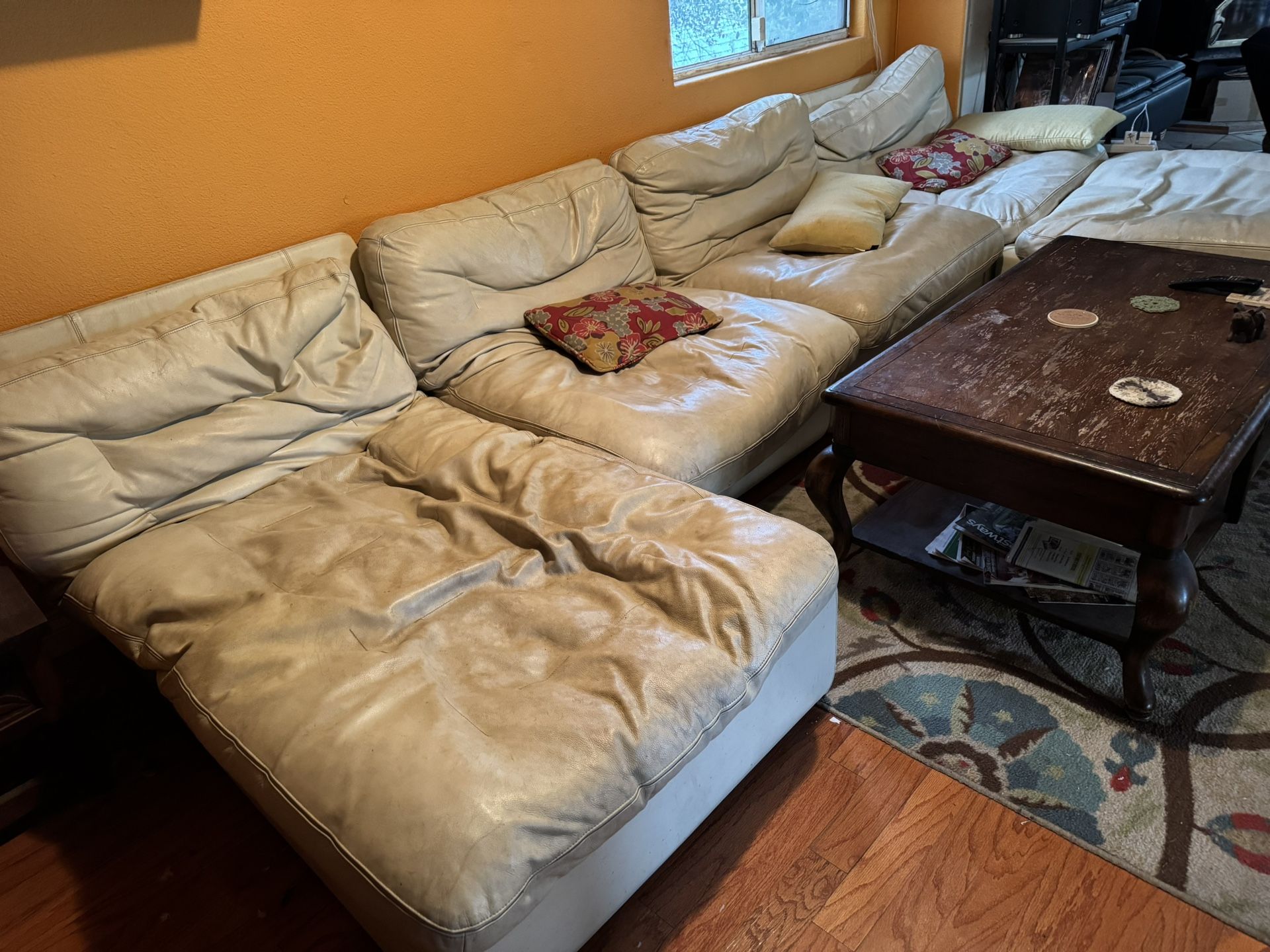 All Leather Large Sofa