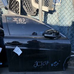 2015 - 2020 Acura TLX Front Door Passenger Side Black