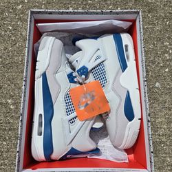 Brand New. Jordan 4 Military Blue. Size: 3.5, 4, 4.5, 5, 5.5, 6, 6.5, 7 (Pick Up Only)