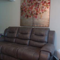 Reclining Leather Couch And Love Seat