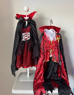 Vampire & Dracula Halloween costume  (Girl M 5/6, Boy M 5/7)$28 each