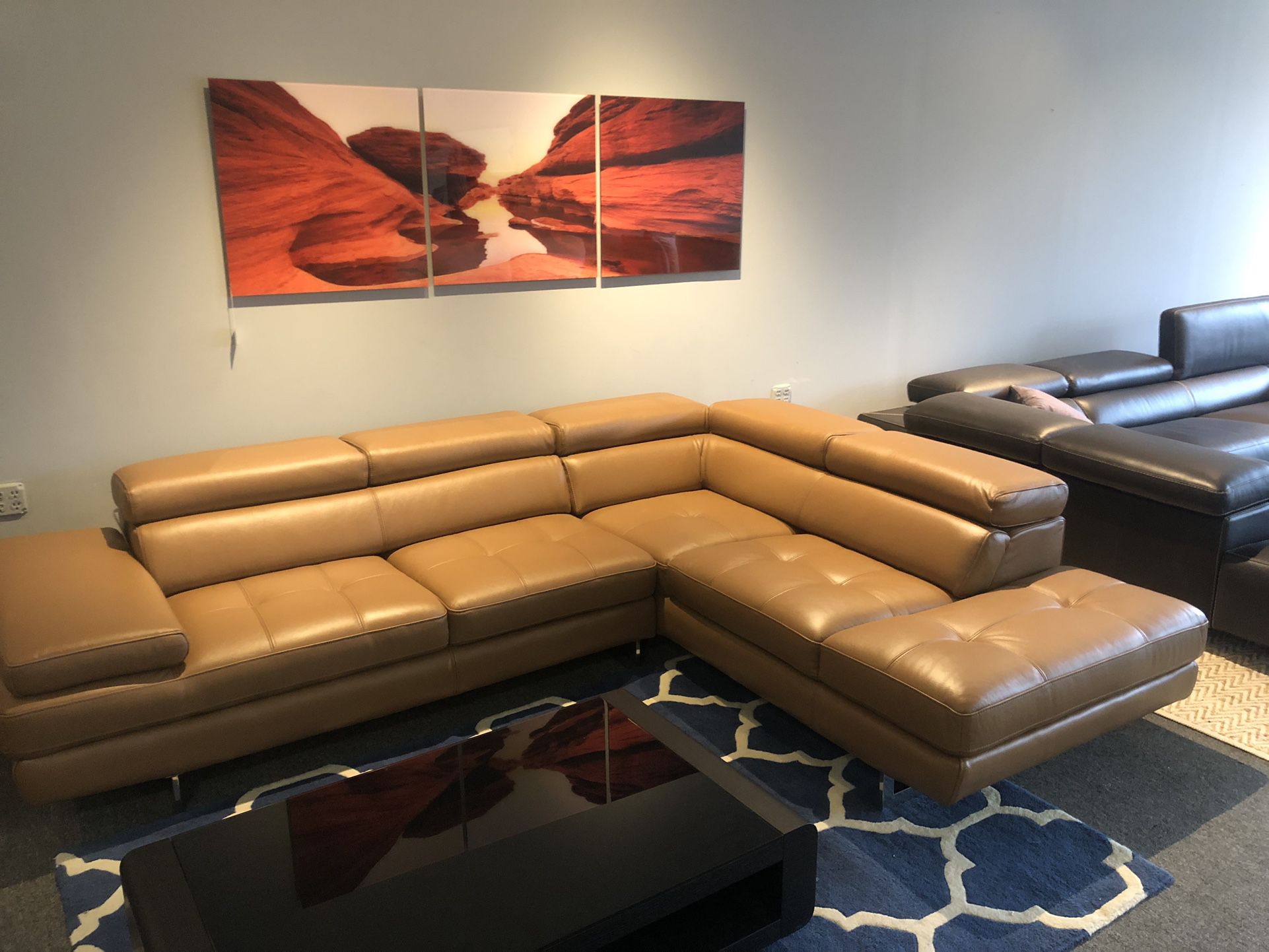 Italian Leather Sectional