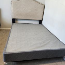 Queen Bed Frame + Box Spring – $60 (Pickup ASAP)
