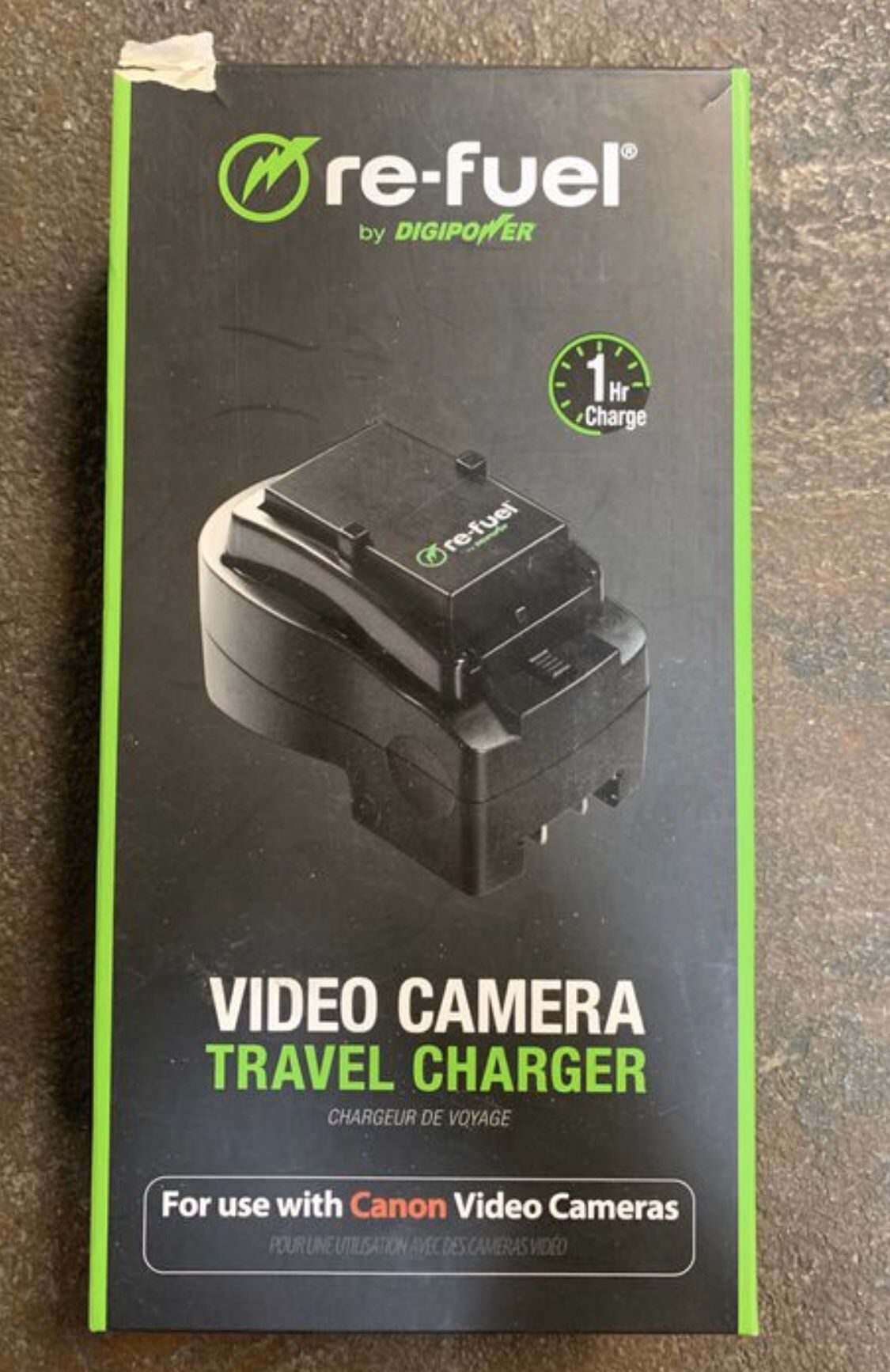 DIGIPOWER RE-FUEL RFVTC500C VIDEO CAMERA TRAVEL CHARGER FOR CANON CAMERA BATTERY