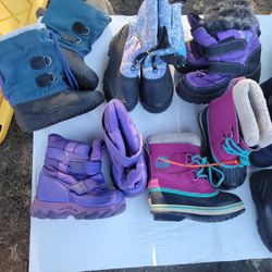 girls snow boots size 10c