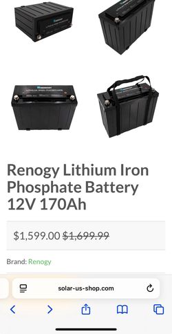 Renogy Lithium Phosphate 170ah Battery Great Condition