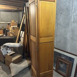 2x 2panel Bi-fold Solid Wood Door. 30x80