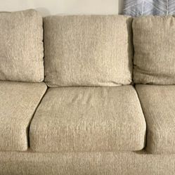 Gray Sectional Sofa – 89” Long – Firm Cushions  Excellent Condition