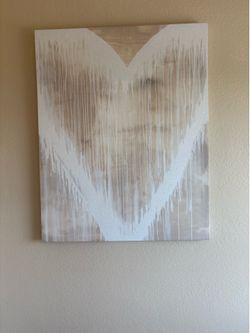 Abstract Heart Neutral Wall Art 40x50