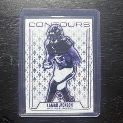 Lamar Jackson (QB) 2024 Panini Phoenix "Contours Short Print" #CON-LJN Baltimore