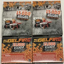 4 Boxes (60K) Nerf Pro Gelfire Ammo - Orange