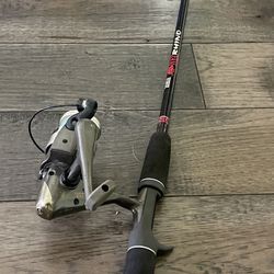 🎣🐟🎣🐟COMPLETE VINTAGE  - Red Rhino Fishing Rod and Reel RR60MH Medium to Heavy Action 6' Exc Working🎣🐟🎣🐟 
