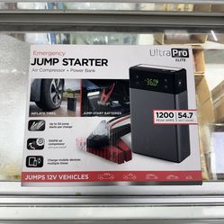 Jump Starter + Air Compressor + Power Bank All in One