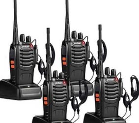 Walkie Talkies Long Range for Adults with Earpieces,16 Channel Walky Talky Rechargeable Handheld Two Way Radios with Flashlight Li-ion Battery and Cha