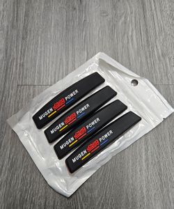 BRAND NEW UNIVERSAL 4PCS MUGEN POWER CAR DOOR EDGE GUARD RUBBER ANTI-SCRATCH STRIP PROTECTOR