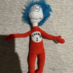 Small Dr Seuss Thing 1 Stuffed Doll 