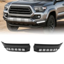 For 2016-2023 Toyota Tacoma W-Power Front Bumper Lip LED Sequential Running Lights -(2-PU-110-LED