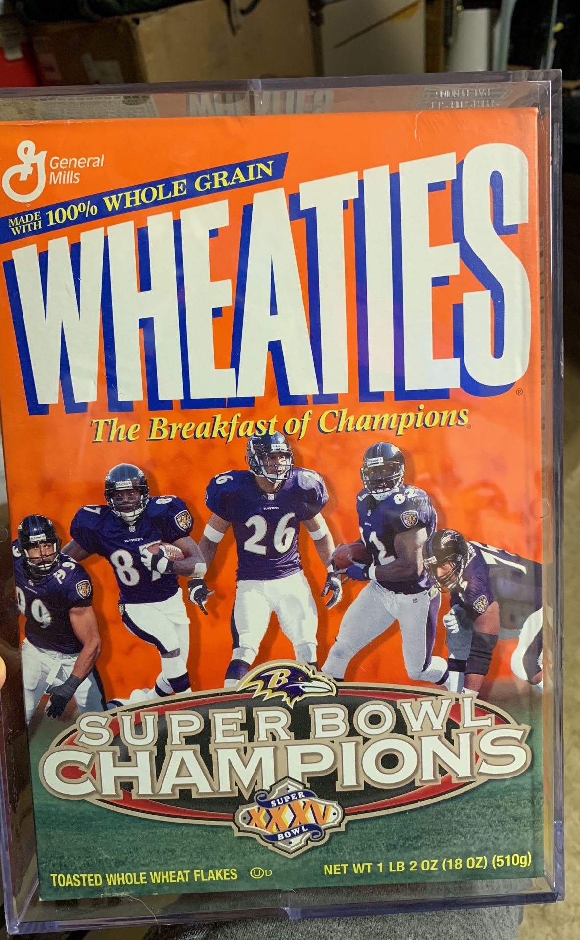 Baltimore Ravens Super Bowl XXXV Wheaties Cereal Box Mint Condition (In protective box)